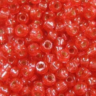 Miyuki rocailles 6-4263 Duracoat silverlined dyed melon 6/0 (4mm) - 5 gram