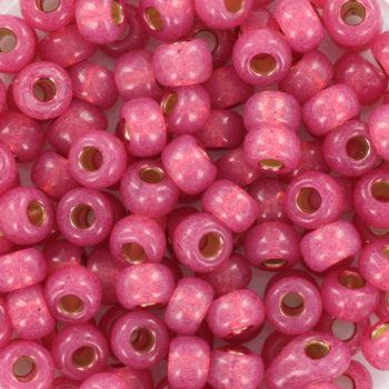 Miyuki rocailles 6-645 Dyed dark rose silverlined alabaster 6/0 (4mm) - 5 gram