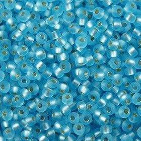 Miyuki rocailles 6-18F Matte silverlined aqua 6/0 (4mm) - 5 gram