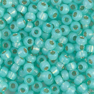 Miyuki rocailles 6-571 Silverlined mint 6/0 (4mm) - 5 gram
