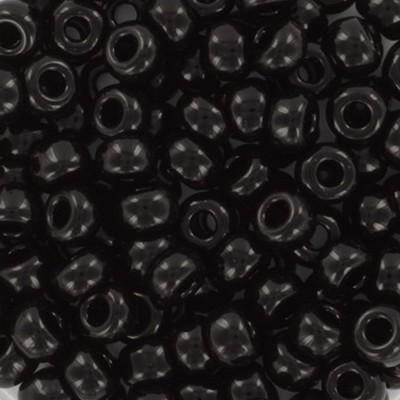 Miyuki rocailles 6-401 Opaque black 6/0 (4mm) - 5 gram