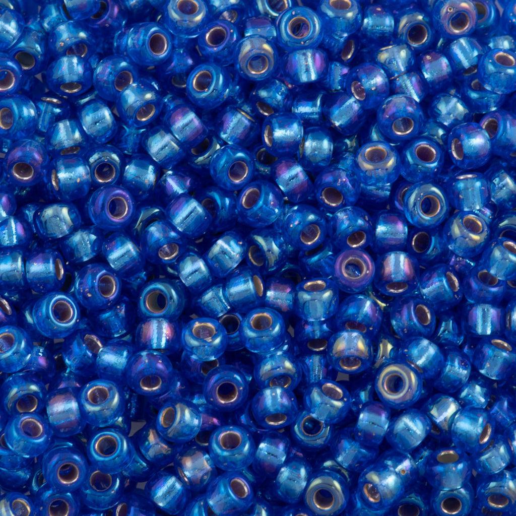 Miyuki rocailles 6-1025 Silverlined capri blue AB 6/0 (4mm) - 5 gram