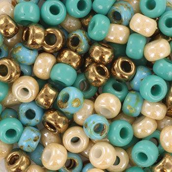 Miyuki rocailles 6/0 Mix blue beach - 5 gram