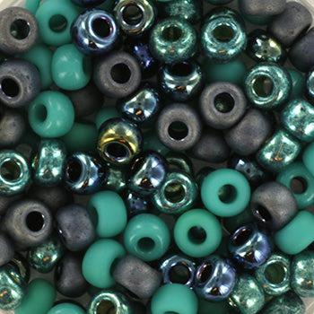 Miyuki rocailles 6-mix31 Mix blue laguna 6/0 (4mm) - 5 gram