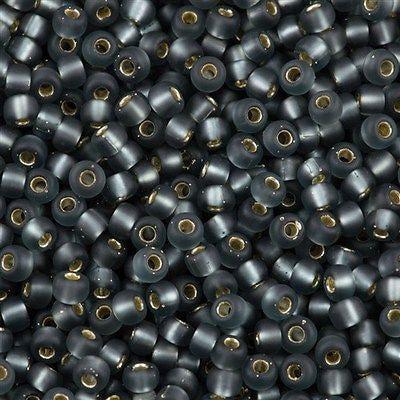 Miyuki rocailles 8-21F Matte silverlined gray 8/0 (3mm) - 5 gram