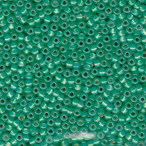 Miyuki rocailles 8-646 Dyed green silverlined AB 8/0 (3mm) - 5 gram