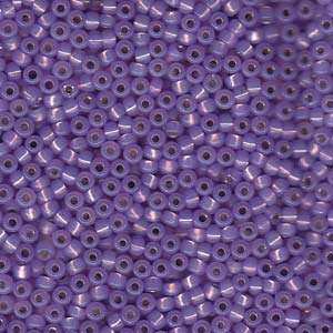 Miyuki rocailles 8-574 Dyed lilac silverlined AB 8/0 (3mm) - 5 gram