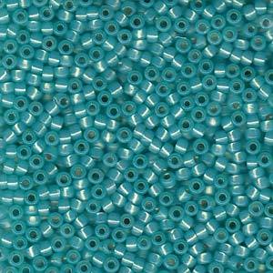 Miyuki rocailles 8-571 Dyed mint green silverlined AB 8/0 (3mm) - 5 gram