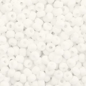 Miyuki rocailles 8-402F Opaque matte white 8/0 (3mm) - 5 gram