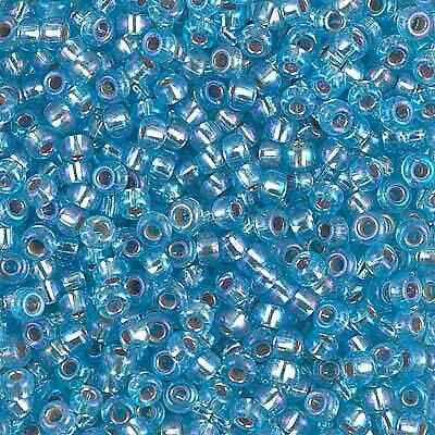 Miyuki rocailles 8-1018 Silverlined aqua AB 8/0 (3mm) - 5 gram