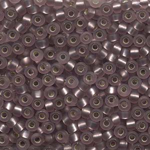 Miyuki rocailles 8-12F silverlined matte smoky amethist 8/0 (3mm) - 5 gram