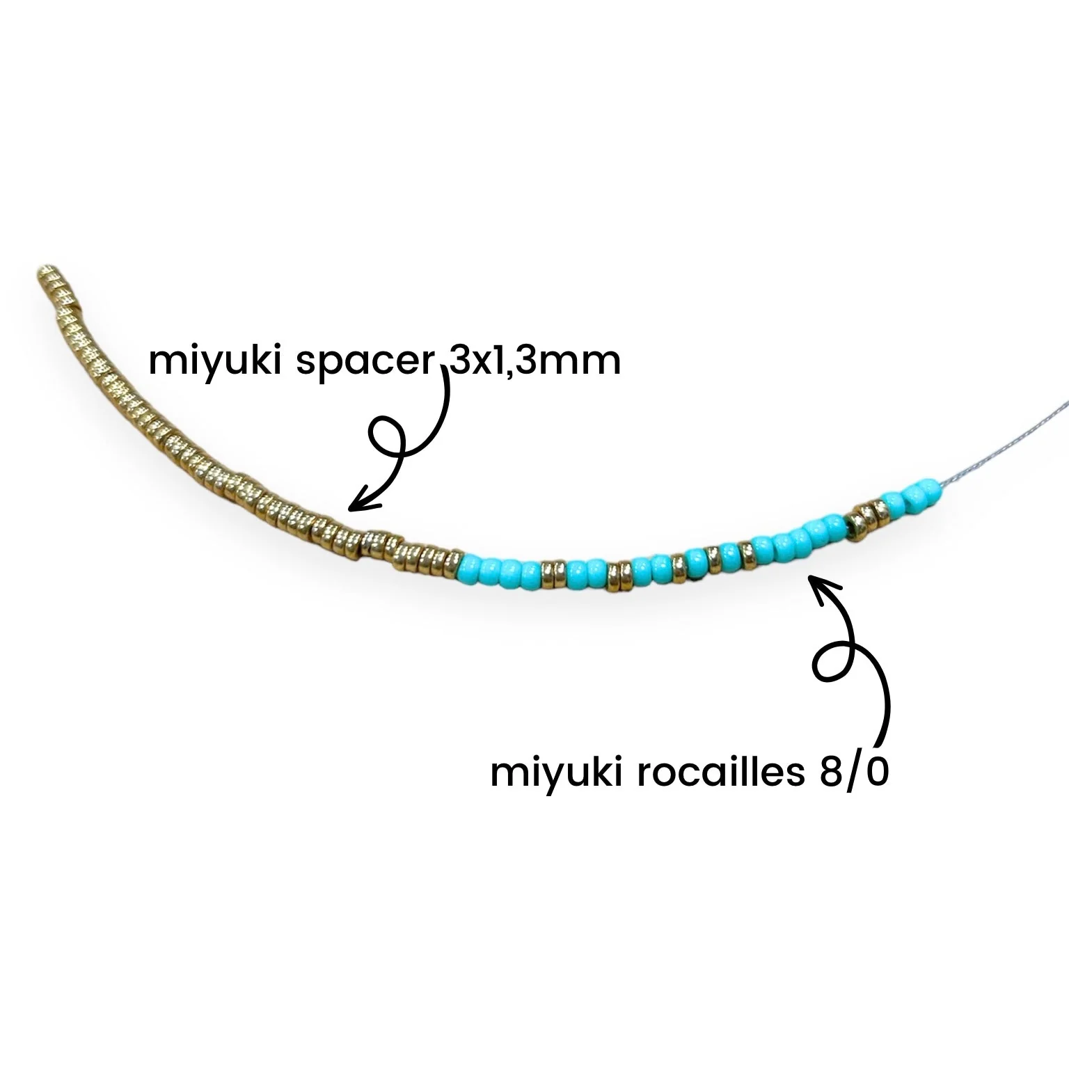 Miyuki spacer 2,2x1mm Opaque white 402 - 5 gram - Image 2