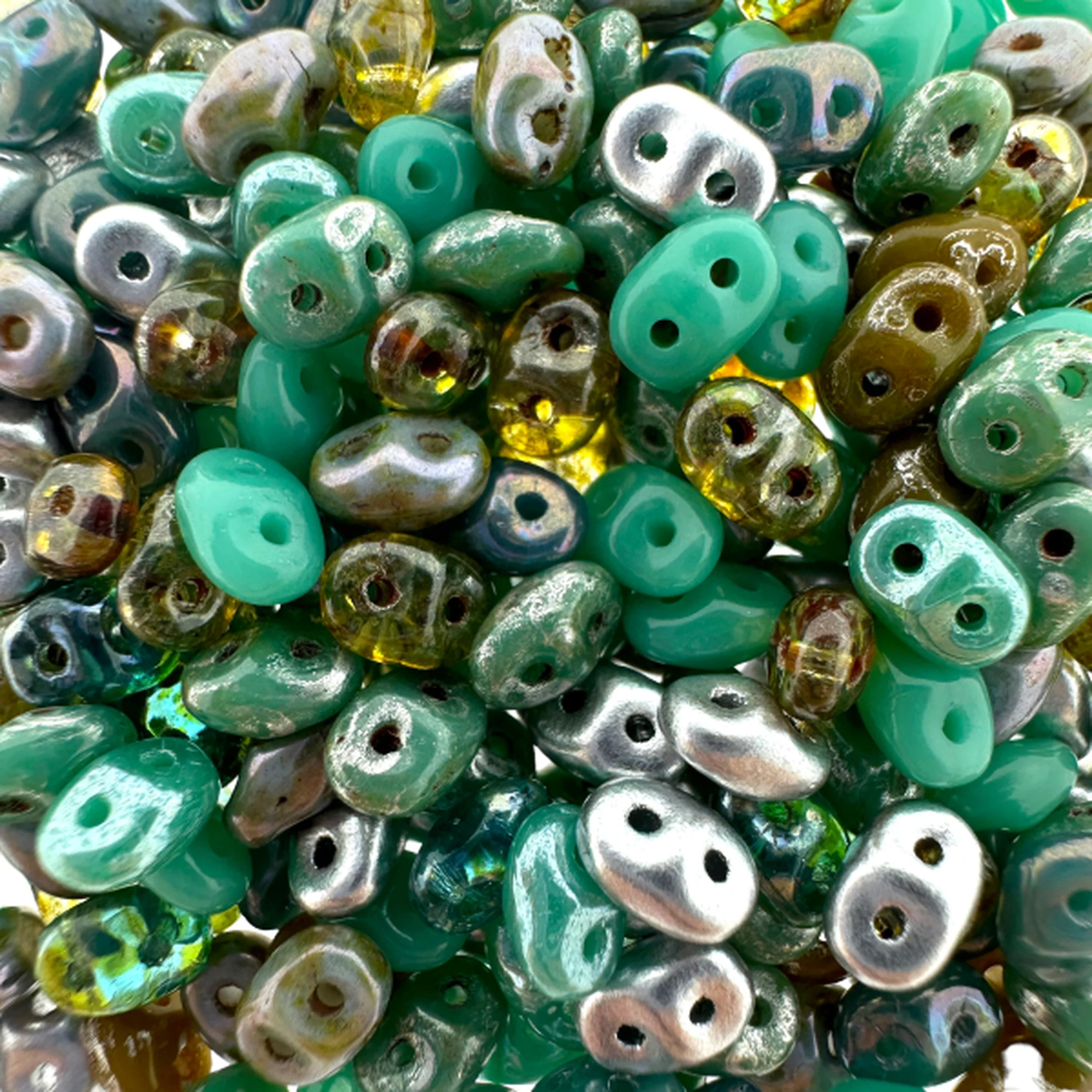 Miyuki SuperDuo mix African Turquoise 2,5x5mm - 3 gram