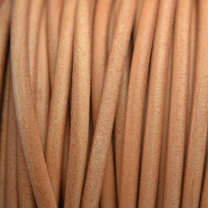 Leer rond DQ naturel 4.5mm - 50cm