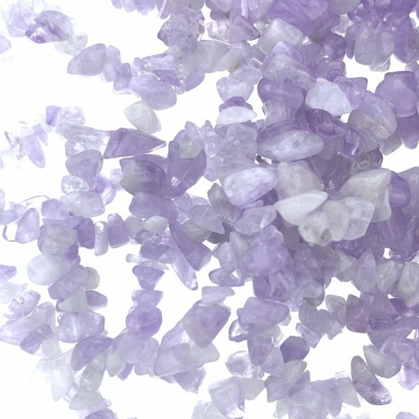 Natuursteen chips Amethyst 5x8mm ±18cm