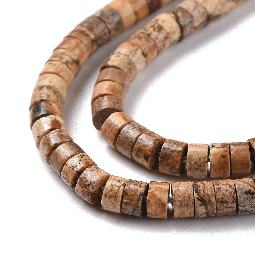 Natuursteen disc Jasper 4x2mm - per stuk - Image 2