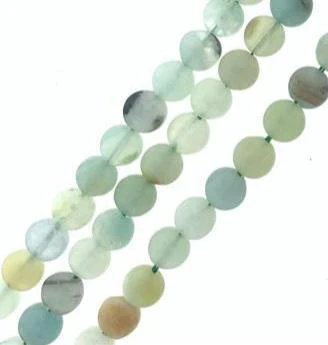 Natuursteen facet rond plat Amazonite 7mm