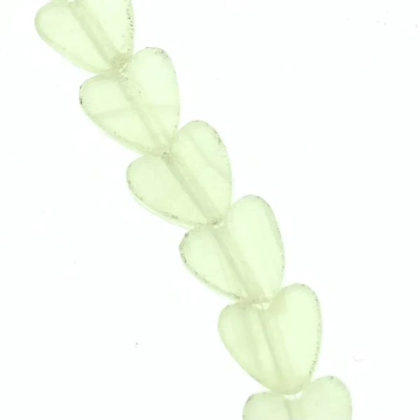 Natuursteen kraal hart plat Jade 6mm