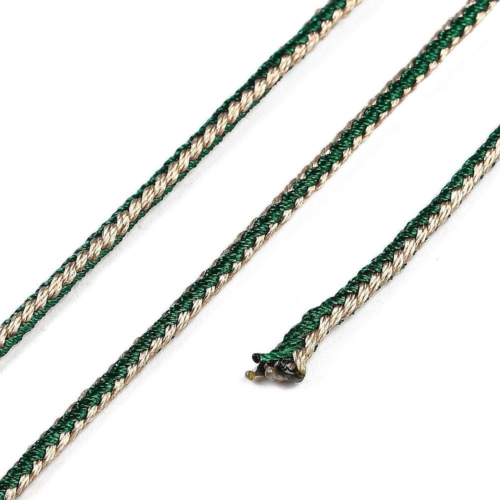 Nylon koord braided dark green 1,5mm- per meter