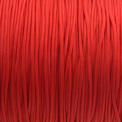 Nylon rattail koord rood 0.5mm - 5 meter