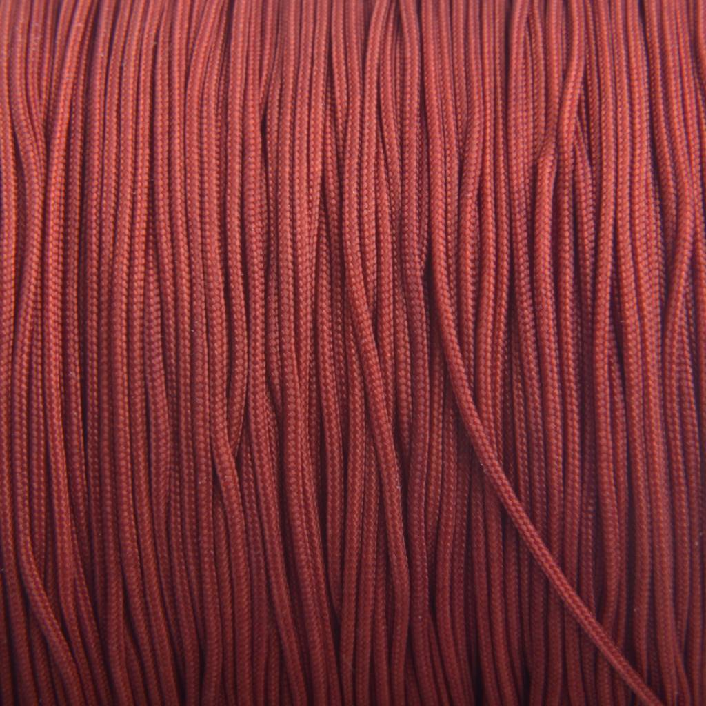 Nylon rattail koord rood bruin 0.5mm - 5 meter
