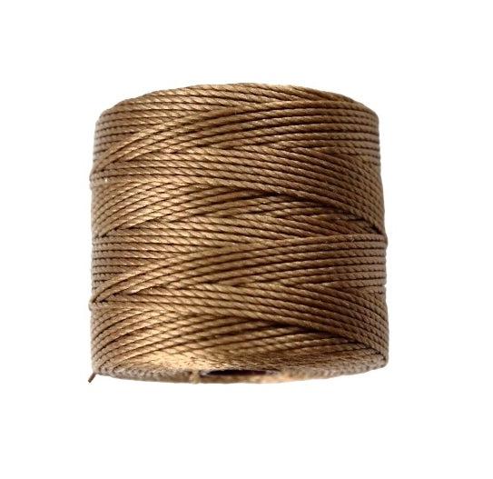 Nylon S-Lon draad Tex210 med brown 0,5mm - 70 meter