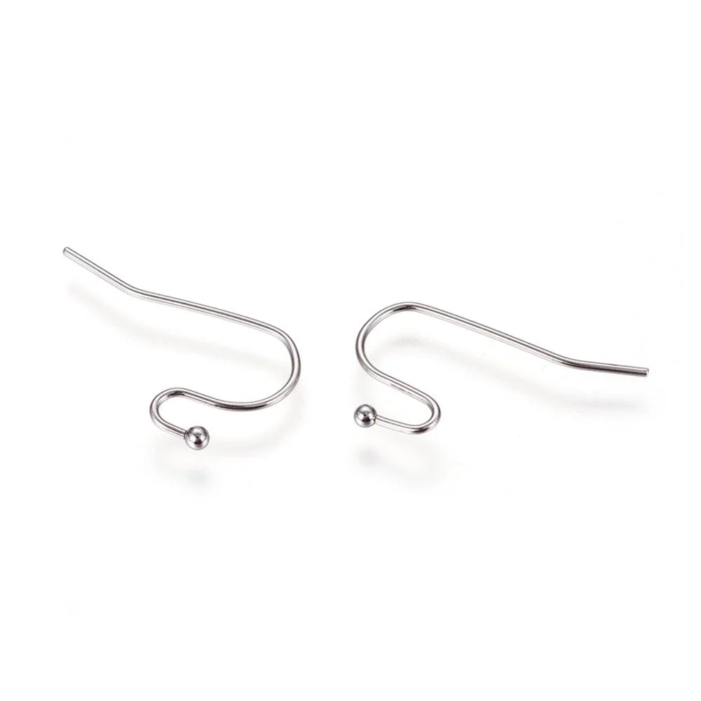 Oorbel hooks RVS zilver 22x12mm