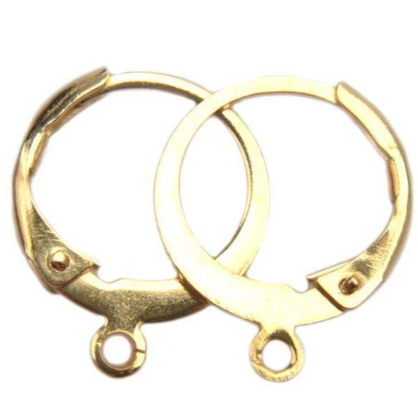 Oorring RVS goud 14,5x12mm - 5 paar