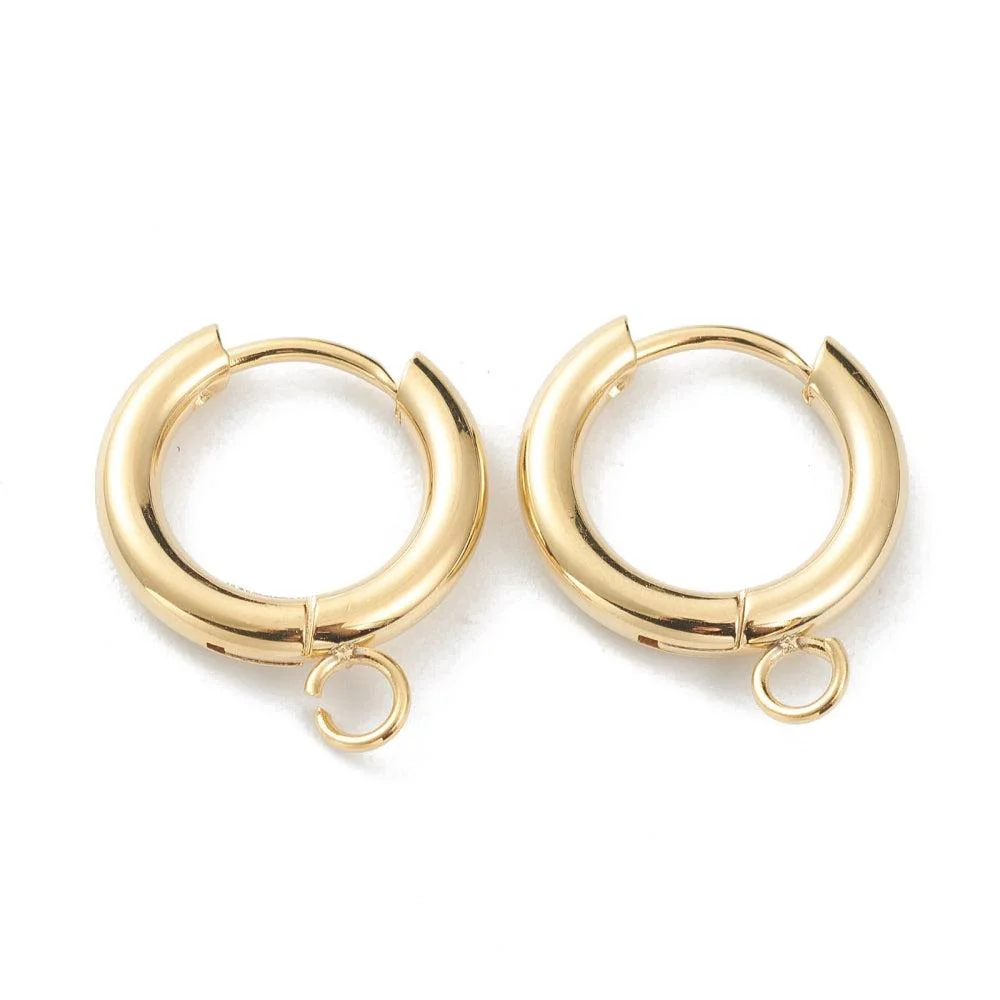 Oorringen oogje 24K goud 18x15x2.5mm- per paar