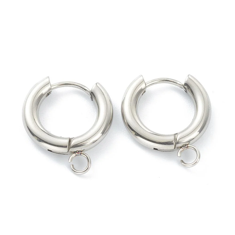Oorringen oogje RVS zilver 18x16x3mm- per paar