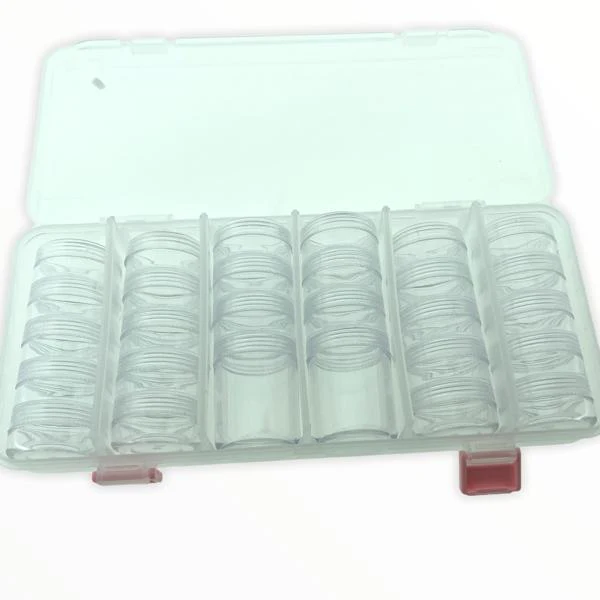 Opbergdoos met 28 ronde schroef doosjes - Image 2