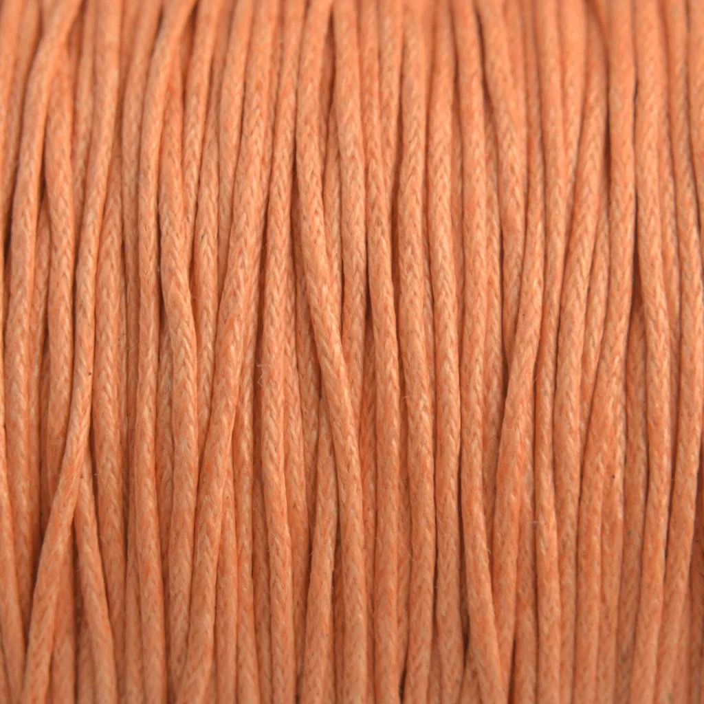 Waxkoord peach 1mm - 6 meter