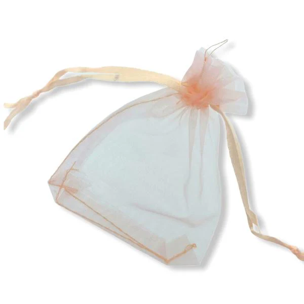 Organza zakjes Zalm 10x15cm - 5 stuks - Image 2