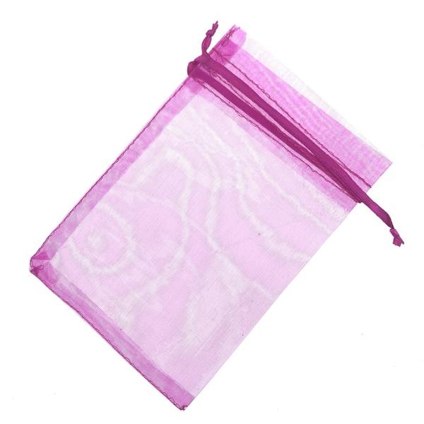 Organza zakjes fuchsia 10x15cm - 5 stuks - Image 2