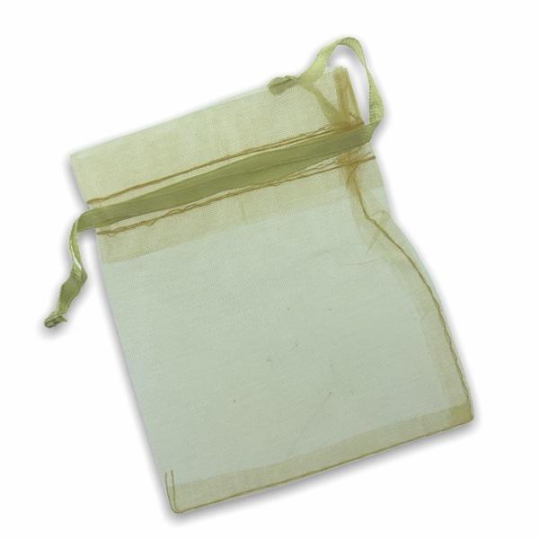 Organza zakjes geel 8x10cm - 5 stuks