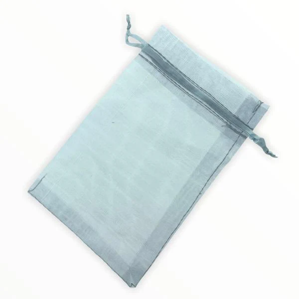 Organza zakjes grijs 10x15cm - 5 stuks - Image 2