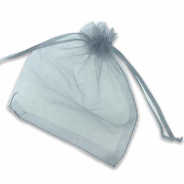 Organza zakjes grijs 12x10cm - 5 stuks