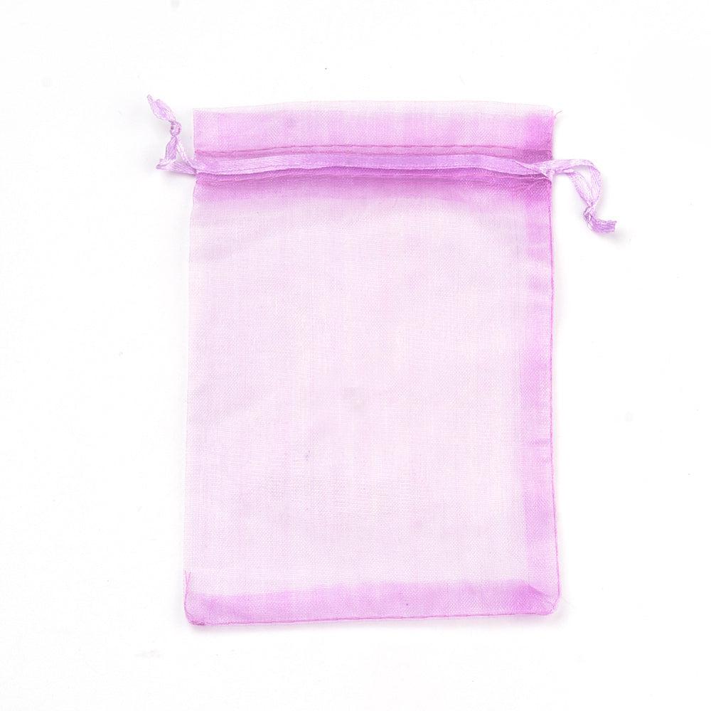 Organza zakjes lila 9x12cm - 5 stuks