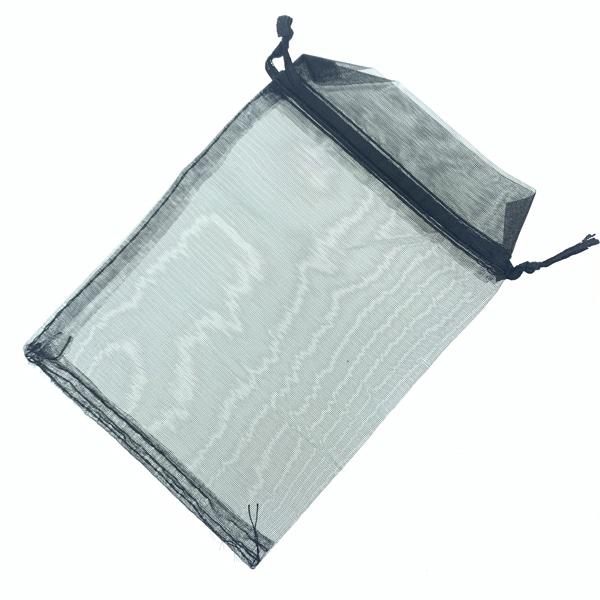 Organza zakjes zwart 10x15cm - 5 stuks - Image 2