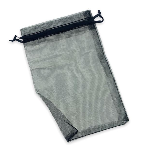 Organza zakjes zwart 15x10cm - 5 stuks