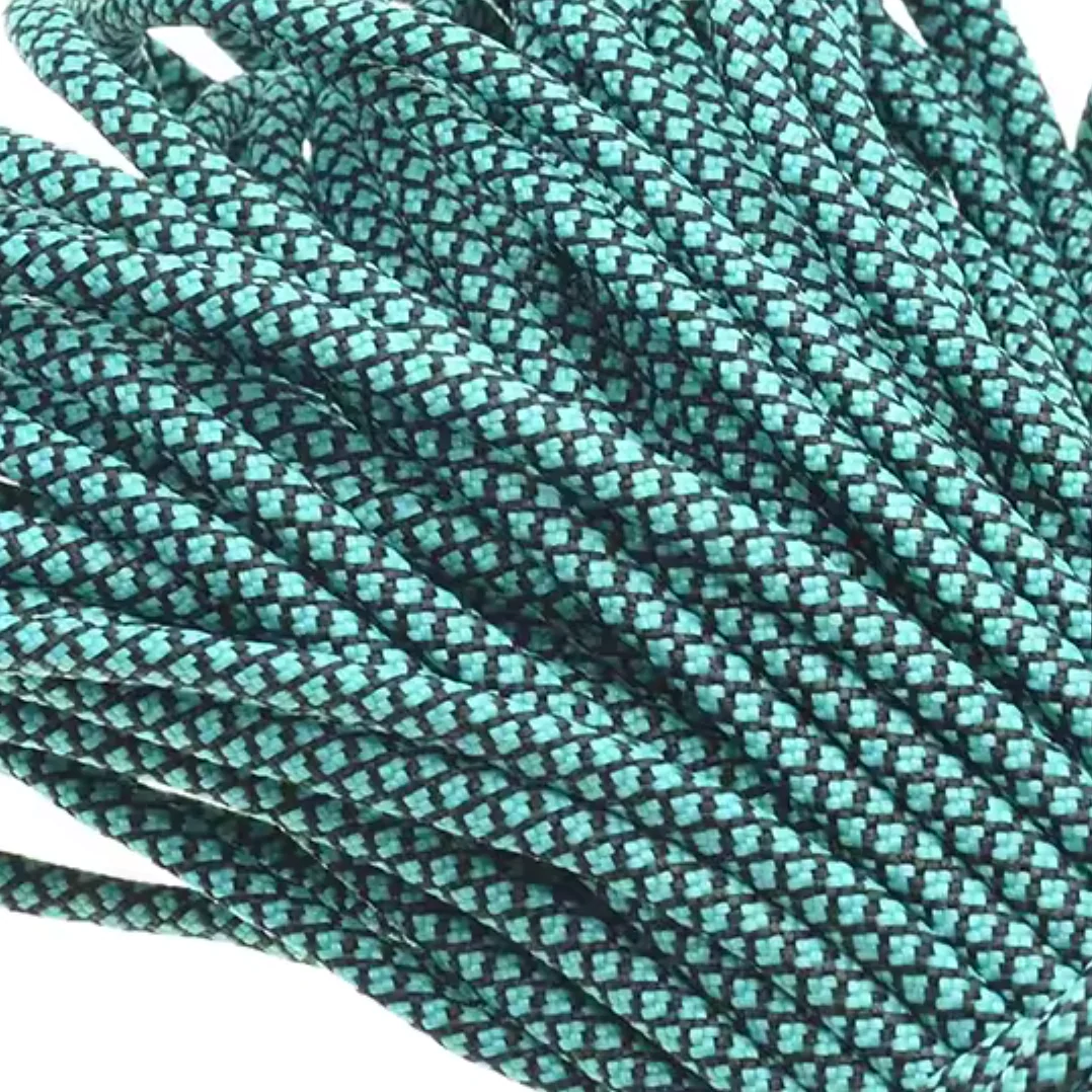 Parakoord Turquoise zwart 4mm - 1 meter