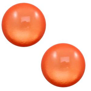 Polaris cabochon soft tone shiny Tigerlily coral pink 7mm