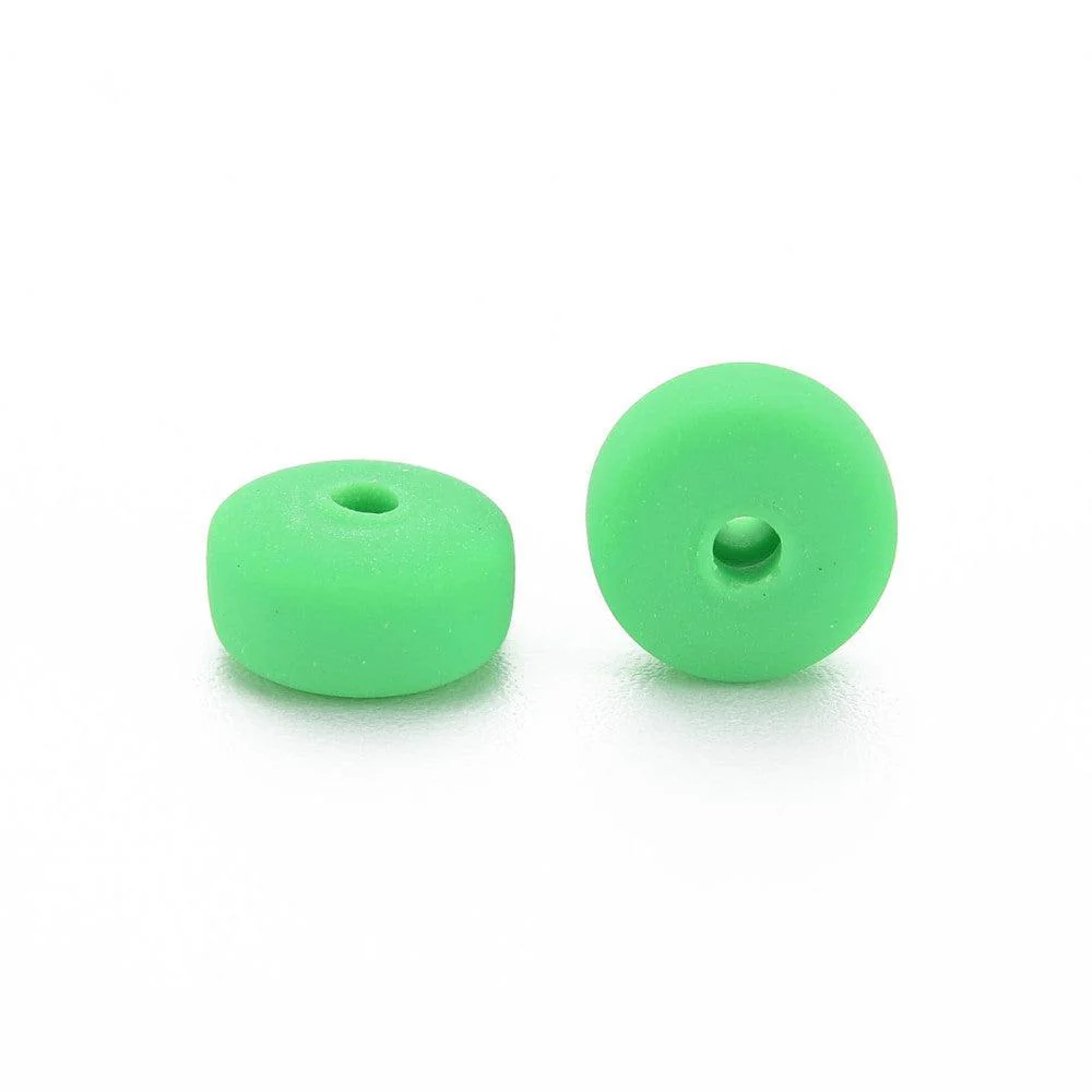 Polymeer candy kralen groen 6~7x3mm - ±30 stuks - Image 2