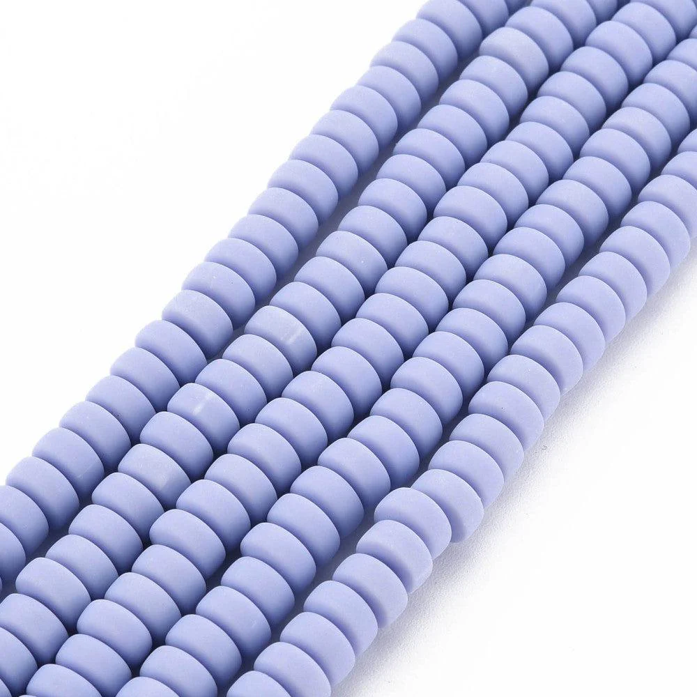 Polymeer candy kralen lila blauw 6~7x3mm - ±30 stuks