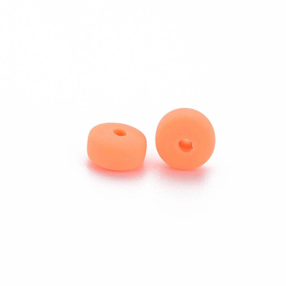 Polymeer candy kralen oranje 6~7x3mm - ±30 stuks - Image 2