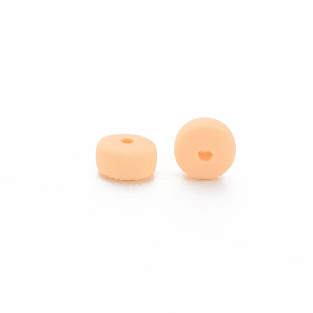Polymeer candy kralen peach 6~7x3mm - ±30 stuks - Image 2