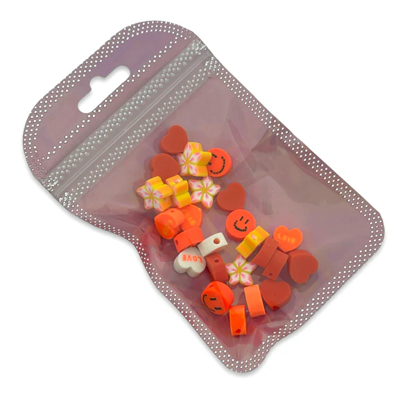 Polymeer kralen mix Koningsdag oranje ±10mm - 25 stuks - Image 2