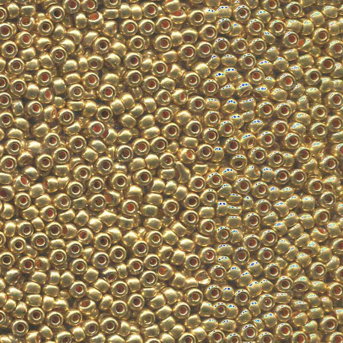 Preciosa rocailles glas 6/0 gold (4,3mm) - 10 gram