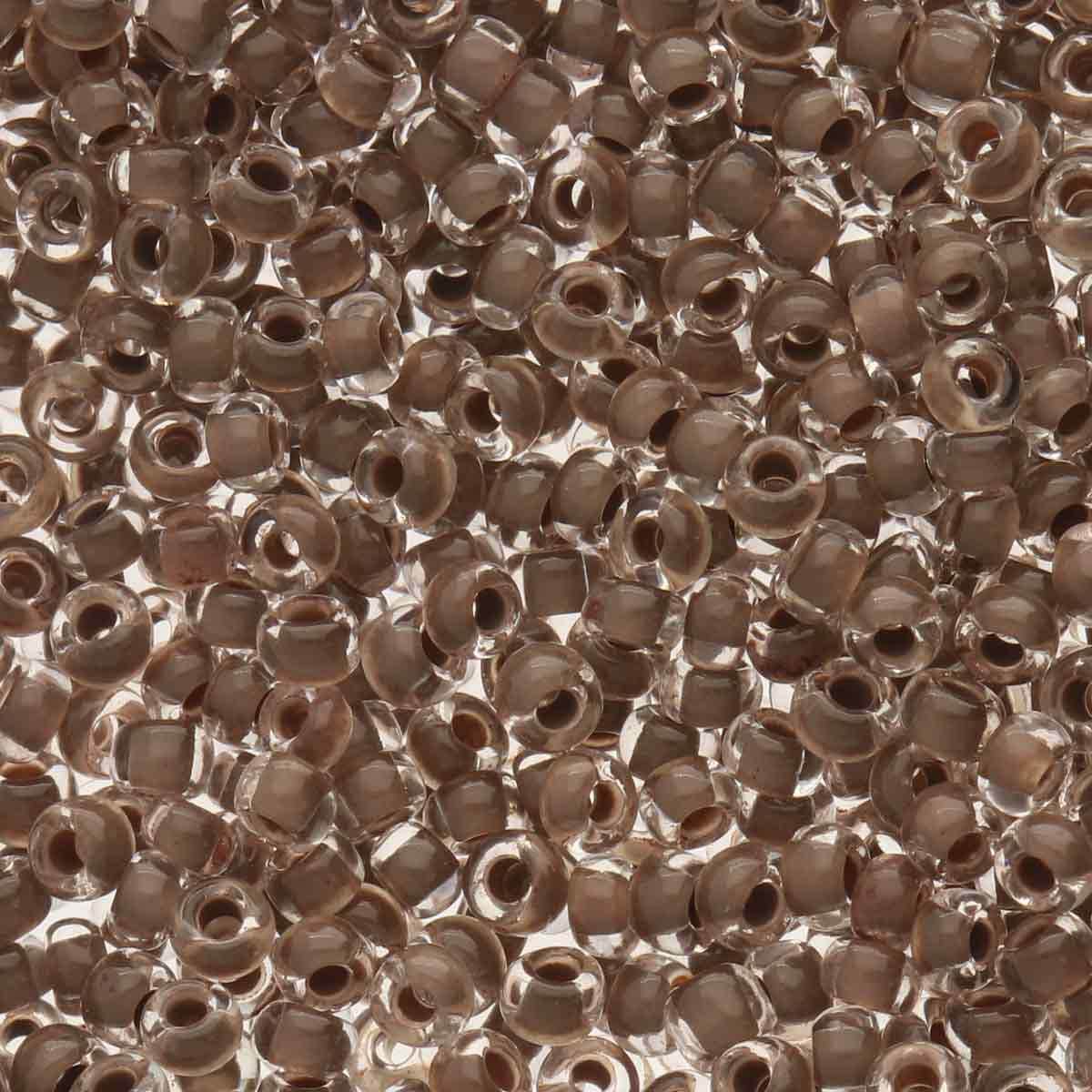 Preciosa rocailles glas 6/0 lined choco (4,3mm) - 10 gram