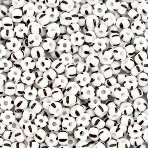 Preciosa rocailles glas White-black 10/0 (2mm) - 5 gram